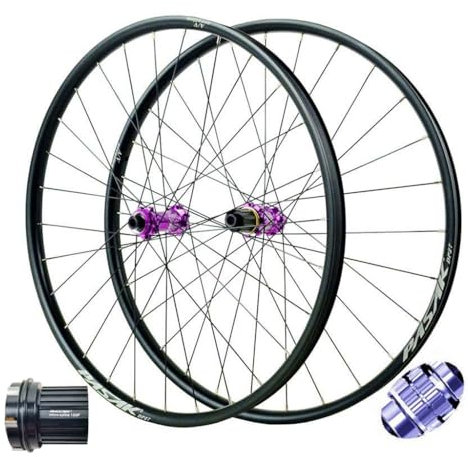 MTB-Laufradsatz Steckachse 27,5 29 Zoll, Aluminiumlegierung 54T Central Lock Hybrid/4 abgedichtete Lager Mountainbike-Felge 148 mm for 7-12 Geschwindigkeit 1950 g (Farbe : C, Size : 26 inch)