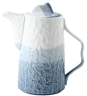 WOTZOV Jarra de Agua Grande Jarra de cerámica de Color Degradado Jarra fría de Gran Capacidad Tetera Multiusos para Leche, Jugo, café, Bebidas caseras Jarra de Agua