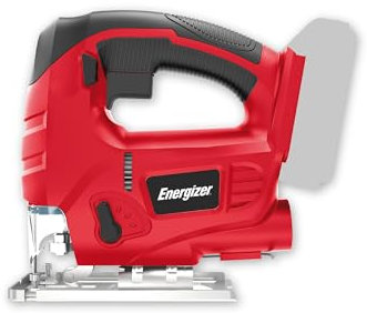 Seghetto alternativo a batteria Energizer 20V – 230 CPM, taglio legno 80mm / metallo 6mm – cambio lama senza attrezzi, attacco per aspirapolvere – accessori inclusi – batteria non inclusa