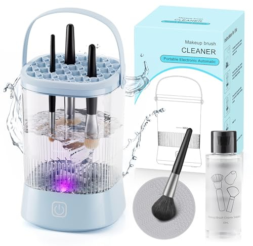 Electric Makeup Brush Cleaner, Portable Automatic USB Cosmetic Brushes Cleaner Machine, Automatic Makeup Brush Cleaner for Makeup Sponges and Brushes（23）