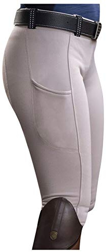 Leggings de equitación para mujer, cintura alta, ajustados, monocolor, transpirables, de secado rápido, pantalones de equitación al aire libre, para equitación, entrenamiento ecuestre, con bolsillos y