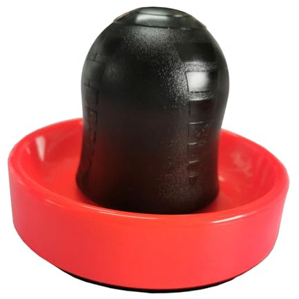 Aymzbd Pusher de Air Hockey Paleta de Juego Mango de Repuesto Deslizador para Mesa de Juego con Agarre Ergonómico Y Base de Fieltro Adecuado para Niños Y, Rojo