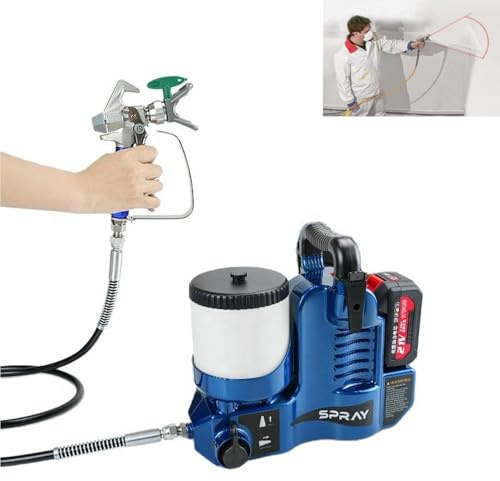 DHMYDPDZ Cordless Airless Paint Sprayer with Battery Quick Shot Spray Gun High Performance Portable Sprayer,Suitable for Painting Interior and Exterior Walls,Ceilings, Fences, and Cabinets