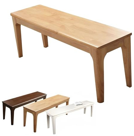 Massivträbänk for Matbord, Rustik Smal Entrébänk for Inomhusbruk, Sovrumsbänkar for Fotändan Av Sängen, Träpall Matbänkar 80/100/120/140/150/160/180 Cm(Natural,180 cm/70.87 in)