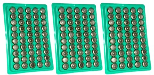Hsyzygian 50/100/150 pilas de botón AG13 LR44 AG13 140 mAh 1,55 V baterías para relojes/relojes/calculadoras/botón de juguete, capacidad de dispositivo electrónico