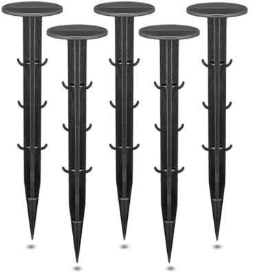 Garden Mile 50 Pack Heavy Duty Garden Membrane Pegs Plastic Weed Control Membrane Pegs Ground Anchor Stakes For Ground Sheet Garden Pins For Weed Fabric Artificial Grass Membrane Pins