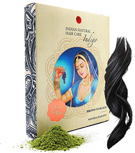 Indigo Powder - Brown to Black Hair Dye - Fresh & Pure Organic - 200g - Indian Natural Hair Care
