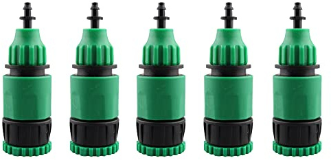 Futheda 5 x 4/7 mm und 8/11 mm Rohr T-Stück Wasser Gelenk Garten Bewässerung Sprinkler Rohr, Anschluss 1/10,2cm Widerhaken Adapter 1/5,1cm und 3/10,2cm Zoll Wasserhahn-Anschluss für Bewässerung