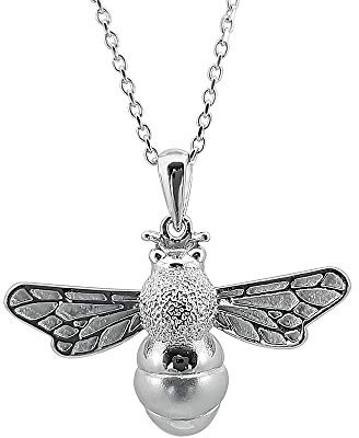 Kiara Jewellery 925 sterling silver humla bi hänge halsband matchande 45 cm sterling silver spår eller pansarkedja., Sterlingsilver, Ingen sten