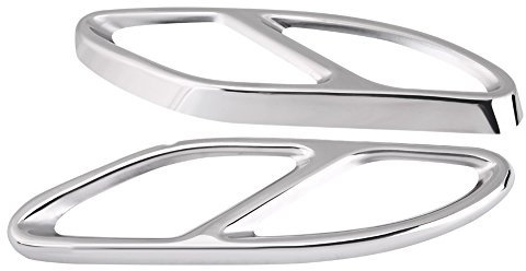 EBTOOLS para mercedes cla accesorios para mercedes clase c 2 uds embellecedor de tubo de escape 1 par silenciador de escape embellecedor de cubierta de tubo trasero, cubierta de tubo d