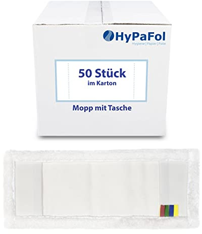 Profi Wischbezug aus Mikrofaser | 40cm Breite | 50er-Pack | für alle Bodenarten und Bodenwischer | Ersatzbezug zur Schmutzaufnahme mittels Wischmopp