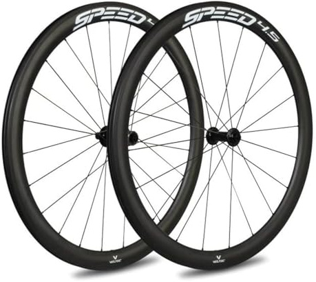 Veltec Unisex – Erwachsene Laufradsatz Speed 4.5 19mm SR Rim-Brake QR XDR, schwarz/weiß, 622-19