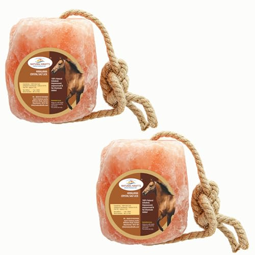 Himalayan Salt Horse Lick Pink Rock Salt Natural Lick Stone 2 Lick Pack 2KG Each Organic Lick Suitable for Animals Deer, Cow, Horse lick from Punjab, Pakistan