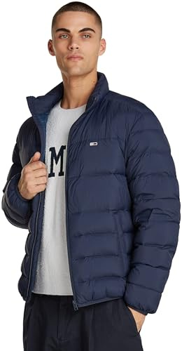 Tommy Jeans Herren Steppjacke Packable Down Jacket mit Reißverschluss, Blau (Dark Night Navy), M