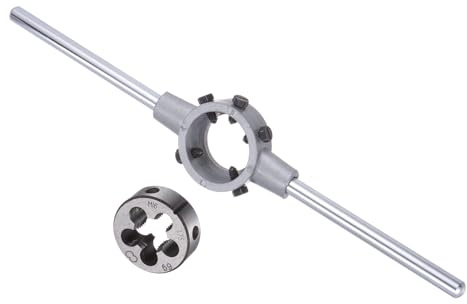 CoCud Die Stock Griff Set, M16x1.75 Gewindeschneideisen & 38mm Außendurchmesser / M12-M16 Gewindeschneideisen Schraubenschlüssel-Set - (Anwendungen: zur Gewindereparatur)