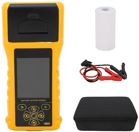 Brilluxa 12V Digitaler Kfz-Batterieladetester Analysatortest mit Drucker Mehrsprachiger Bettery-Analysator für PKW-LKW-Motorräder
