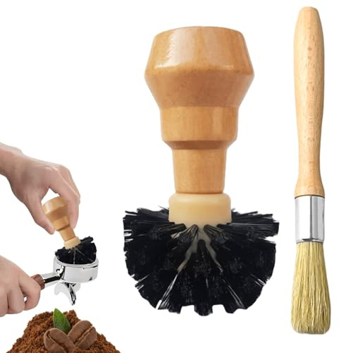 Asfrode Barista Pinsel, Kaffeemühle Reinigungsbürste, Kaffeepinsel, Espresso Pinsel Kaffee Pinsel Kaffeepinsel für Siebträger Maschinen Kaffeevollautomaten Kaffeemühle Espressomaschine