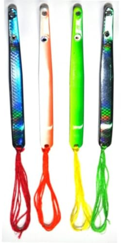 FLADEN Garfish Set - Hornhecht-Blinker-Set 4er Horni mit Seidenfäden (22g)