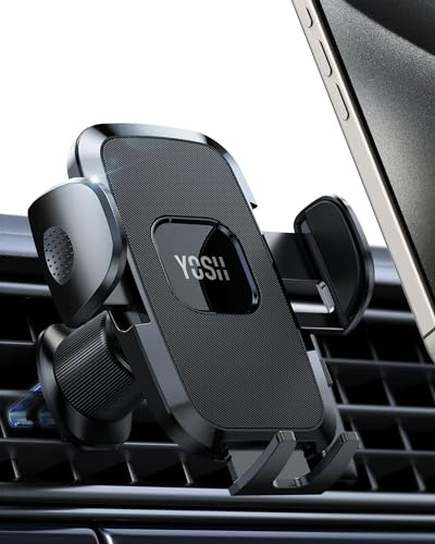 YOSH Handyhalterung Auto Lüftung, [Aufgerüsteter Doppelhaken] Superstabil Universal KFZ Handyhalterung für Autos, Kompatibel für iPhone 16/15/14/13/12 Pro Max Plus,für Galaxy Pixel 4-7 Zoll Smartphone