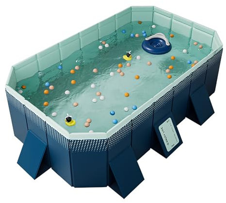 Piscina portátil sin inflado, Piscina Familiar, Piscina Plegable, Piscina Rectangular Gruesa de Gran tamaño for jardín, Patio Trasero, Exterior (1.6/1.85/2.1/2.6/3/4m) (Size : 4m)
