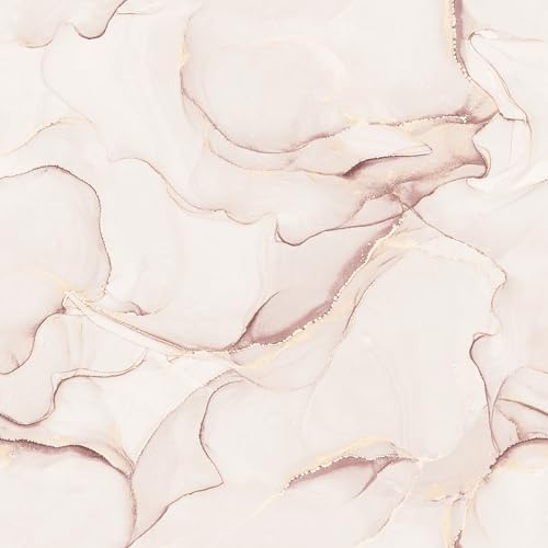 Muriva Elysian Marble Effect Pattern Subtle Neutral Colours Wallpaper for Living Room, Bedroom, Hallway – Decorative Luxury Wallpaper – Pink 212514