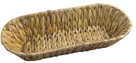 CAXUSD Cesta Tejida De Junco Para Almacenamiento y Servicio Bandeja Multifuncional Para Frutas y Pan Decoración Rústica Para Cocina y Hogar