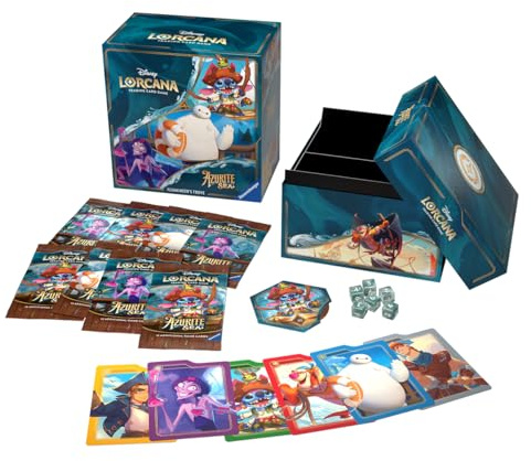 Ravensburger - Disney Lorcana Azurite Sea Illumineer’s Trove, Juego de Mesa, Juego de Cartas, Juego de Estrategia, Juego Niños 8 Años o Más, Regalos Niños 8 Años, Accesorios