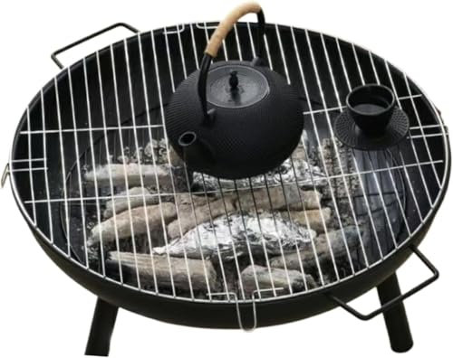 CHRISK Termostufa Braciere a Legna da Esterno con Griglie, Barbecue Tavolo da Fuoco Grande per Campeggio, Riscaldamento, Picnic fuochi pozzo all'aperto