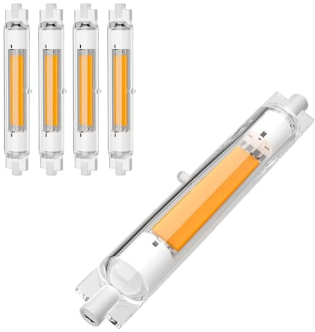 R7S LED 118mm Dimmbar Lampen, 20W R7S 118mm Glühbirne Ersatz für 200W Halogenlamp, Naturweiß 4500K 2000LM Kein Flackern, 360°Abstrahlwinkel LED Stab, Leuchtmittel,4er Pack