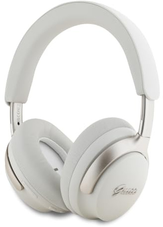 Guess Casque sans Fil avec Son Studio en Cuir PU avec Logo ANC/ENC Beige