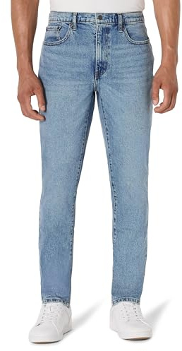 Amazon Essentials Jean Slim Homme, Clair Teinté Délavé, 36W / 30L