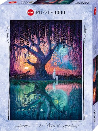 Broken Worlds: 1000 Teile | Mystisches Motiv von Andy Kehoe mit weißem Wesen, geheimnisvoller Spiegelung & traumhafter Atmosphäre, 50 x 70 cm