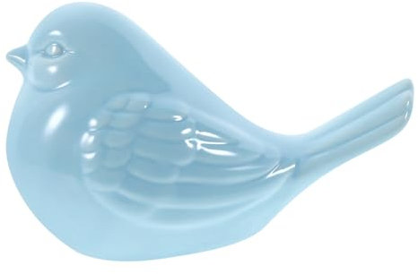 HOMOCONO Adorno de Mesa de Pájaro de Cerámica Azul para Hogar