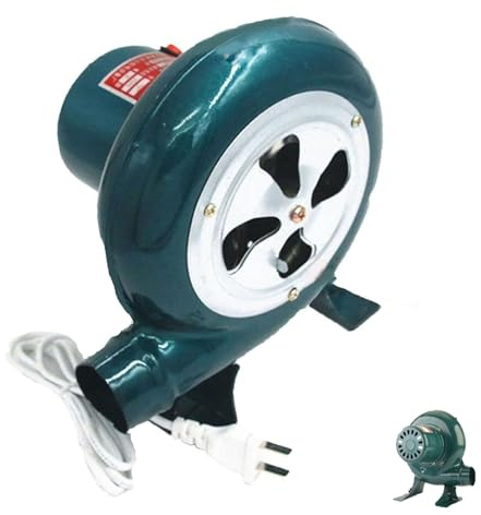 Ventilador eléctrico Manual para Barbacoa de Velocidad Variable - Soplador de carbón de 220 V, silencioso, con manivela, para forja y Encendedor de Llama (60 W)