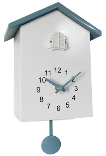Gcroet Orologio per cucù con funzionante, orologio da parete a cuculo sospeso minimalista, moderno a batteria, carino per soggiorno cucina da cucina