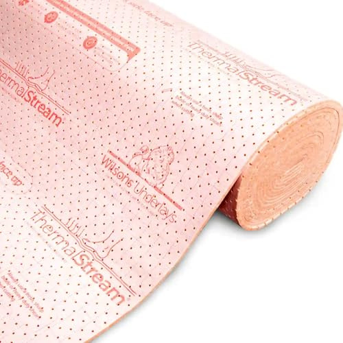 Nassboards Thermal Underlay for Underfloor Heating – 10mm Flame-Retardant Foam with Air-Flow Holes, 0.8 TOG, 46 dB Noise Reduction, Quick Heat Transfer, 15m² Roll – Underlay for UFH