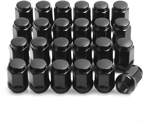12 x 1 25 Radmuttern, 24 Stück, schwarze Radmuttern, kompatibel mit LandCruiser, Prado und Ford