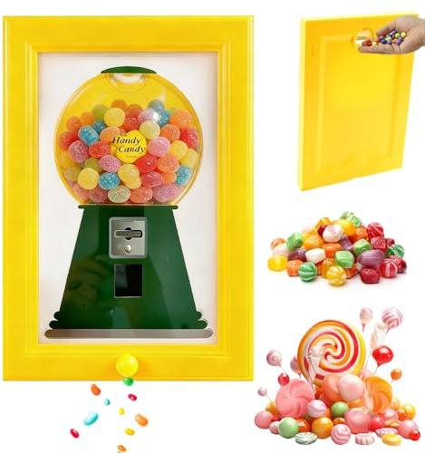 Candy Dispenser Picture Frame, Handy Candy Frame Dispenser, Wall Mounted Sweet Dispenser Picture Frame, Creative Candy Dispenser Frame for Candies, Nuts, Pet Treats, Gumball Machine for Kids