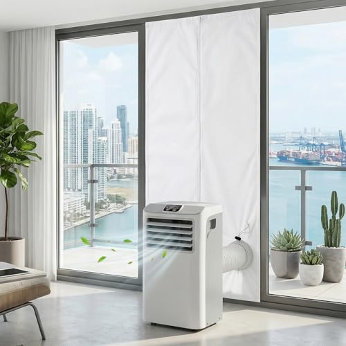 Fensterabdichtung Klimaanlage – Mobiles Abdichtset 100x210cm mit Kordelzug