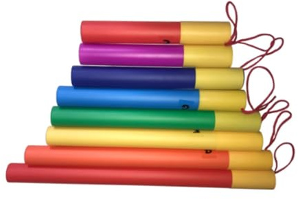 QUXVUIS Musikalische Klangröhren, 8 Ton Set – Bereicherndes Musikerlebnis für Kinder und Förderung ihrer Fähigkeiten