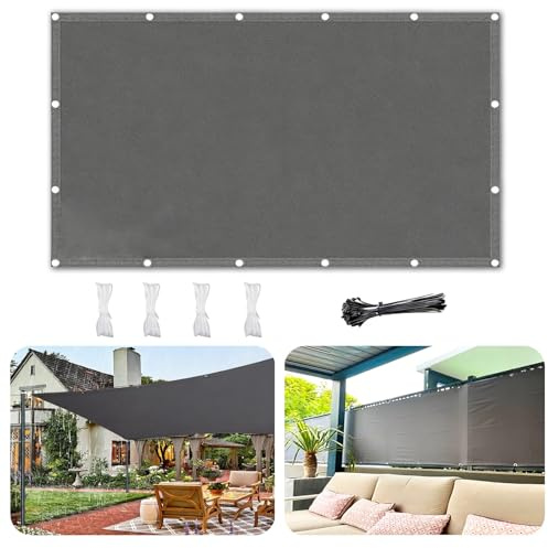 Vela Ombreggiante Impermeabile 4X8M Vele Ombreggianti Tende da Sole per Esterno Tenda Ombreggiante Esterno Telo Parasole con Fune e Occhiellato Protezione UV per Giardino Balcone Terrazza