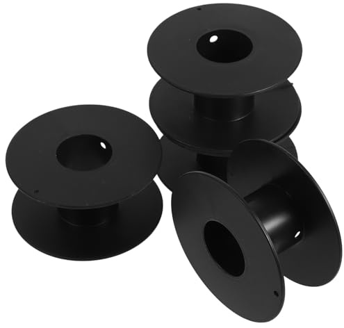 KICHOUSE Carrete de Plástico Negro Resistente para Enrollar Cables Eléctricos y Alambre de Cobre, Portátil Gran Capacidad Adecuado para Uso en Exteriores