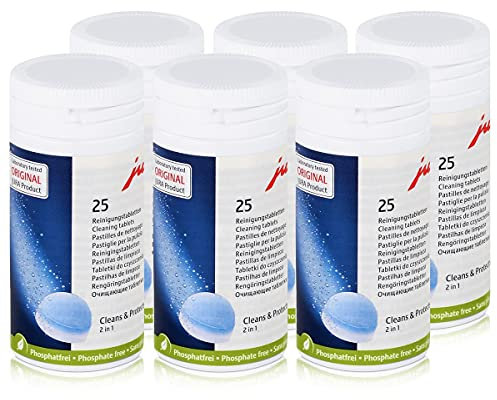 Jura Reinigungstabletten 62535 - Phosphatfrei - 25 Tabletten (6er Pack)