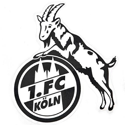 1. FC Köln Aufkleber - Hennes schwarz 8 cm - Autoaufkleber, Sticker - Plus Lesezeichen I Love Köln