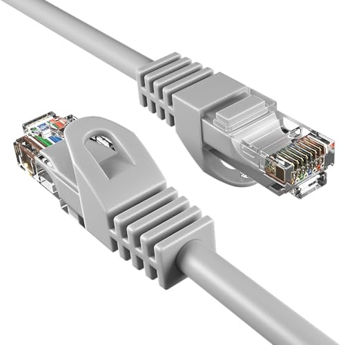 Cables Direct Online Cat5e 20M Network Ethernet Patch Cable, 350Mhz Internet Wire, Compatible with PC, Laptop, Modem, Router, TVs, Printer Cord, Consoles for Home and Office, Gray