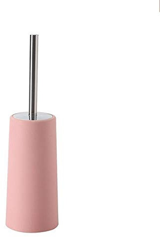 Assiavree Toilet Brush Stainless Steel Portable Toilet Brush Durable Type Plastic Toilet Brush Holders Bathroom Accessories Sets-Khaki Household Cleaning Brushes (Color : Pink)