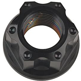 Cfty Sicherungsmutter Titan-Hex-Flanschmuttern Ti M6 M8 M10 M12 M14 M16 Nussschrauben Bolzen for Motorrad Fahrrad Fahrrad Zubehör Fahrrad(Black,M8)