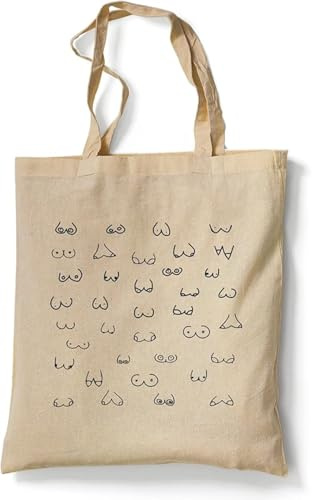 tradercat Jutebeutel bedruckt mit Spruch, Stoffbeutel bedruckt aus 100% Baumwolle - Tote Bag, Einkaufsbeutel, Einkaufstasche, Shopper und Baumwolltasche mit langen Henkeln, All Boobs Are Beautiful