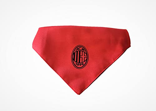 AC Milan Acmpetbandana, Bandana per Cani e Gatti Prodotto Ufficiale Unisex Adulto, Nero, Unica