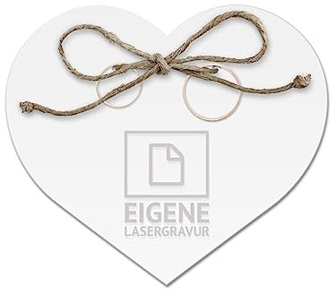 Acrylglas Ringkissen personalisiert zur Hochzeit Standesamt mit Lasergravur mit individuellen Namen und Datum klein und modern - Eigene Gravurdatei hochladen